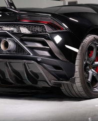Lamborghini Huracan EVO AWD RWD 2020 2021 2022 2023 2024 with Aftermarket Parts - Rear Bumper Upper Side Trim Dry Pre-preg Carbon Fiber from Ventus Veloce