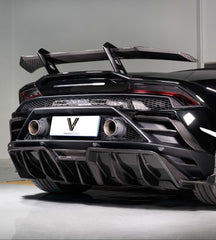 Lamborghini Huracan EVO AWD RWD 2020 2021 2022 2023 2024 with Aftermarket Parts - Rear Diffuser Dry Pre-preg Carbon Fiber from Ventus Veloce