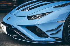 Lamborghini Huracan EVO RWD 2020 2021 2022 2023 2024 with Aftermarket Parts - Front Lip Dry Pre-preg Carbon Fiber from Ventus Veloce