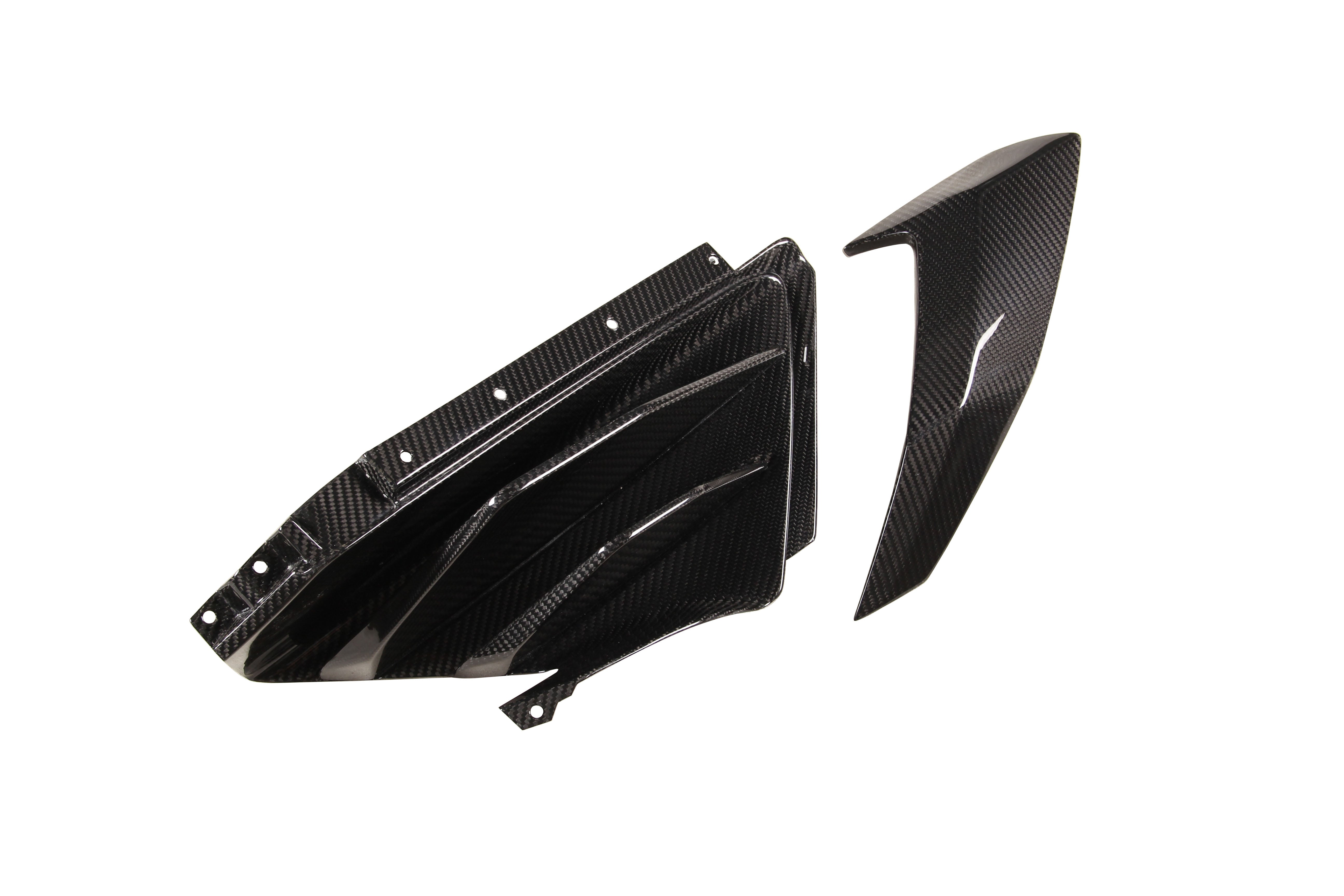 Lamborghini Huracan EVO Tecnica 2019 2020 2021 2022 2023 2024 with Aftermarket Parts - Lower Side Intake Vents Dry Pre-preg Carbon Fiber from Ventus Veloce