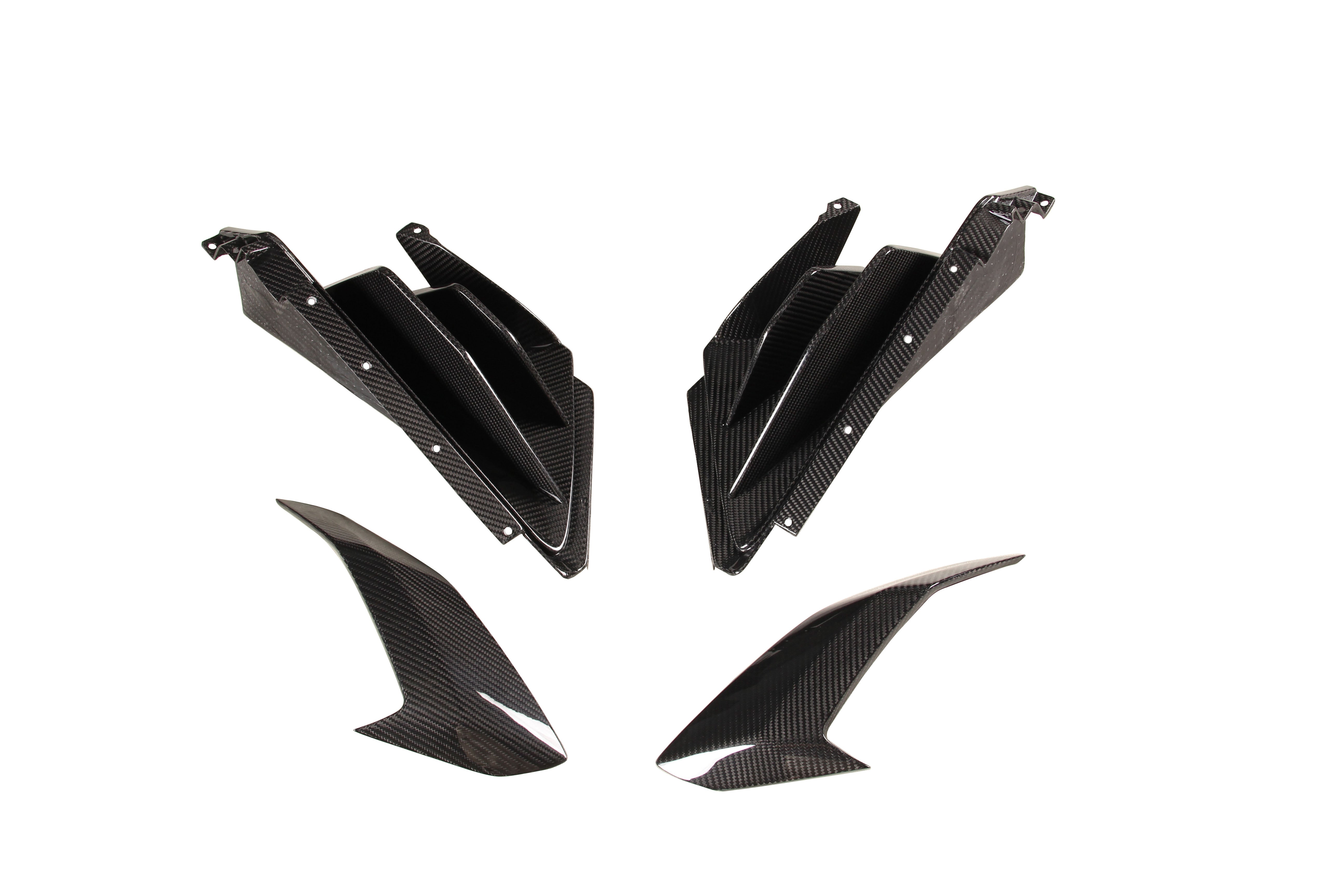 Lamborghini Huracan EVO Tecnica 2019 2020 2021 2022 2023 2024 with Aftermarket Parts - Lower Side Intake Vents Dry Pre-preg Carbon Fiber from Ventus Veloce