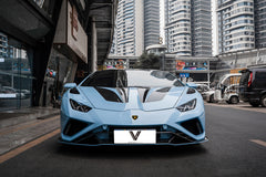 Lamborghini Huracan LP580 LP610 Evo RWD AWD Tecnica Performante 2015 2016 2017 2018 2019 2020 2021 2022 2023 2024 with Aftermarket Parts - V1 Hood Bonnet Dry Pre-preg Carbon Fiber from Ventus Veloce