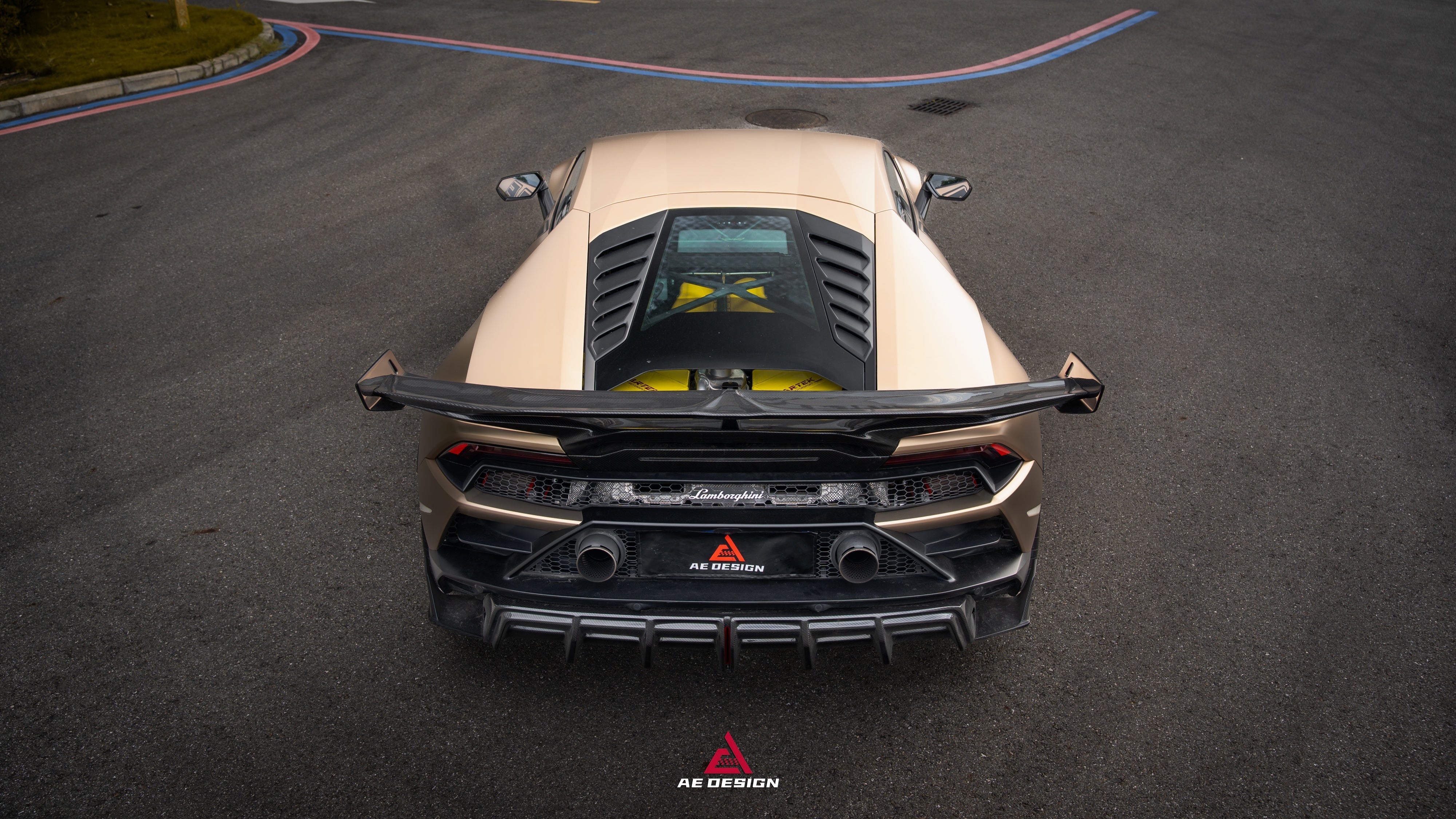 Lamborghini Huracan Tecnica Performante Evo LP610 LP580 2015 2016 2017 2018 2019 2020 2021 2022 2023 2024 with Aftermarket Parts - ART Rear Wing Dry Pre-preg Carbon Fiber from ArmorExtend