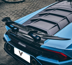 Lamborghini Huracan Tecnica Performante Evo LP610 LP580 2015 2016 2017 2018 2019 2020 2021 2022 2023 2024 with Aftermarket Parts - Rear Wing Dry Pre-preg Carbon Fiber from Ventus Veloce