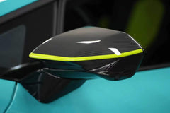 Lamborghini Revuelto 2024-ON with Aftermarket Parts - OEM Style Replacement Mirror Caps Dry Pre-preg Carbon Fiber from Aero Republic