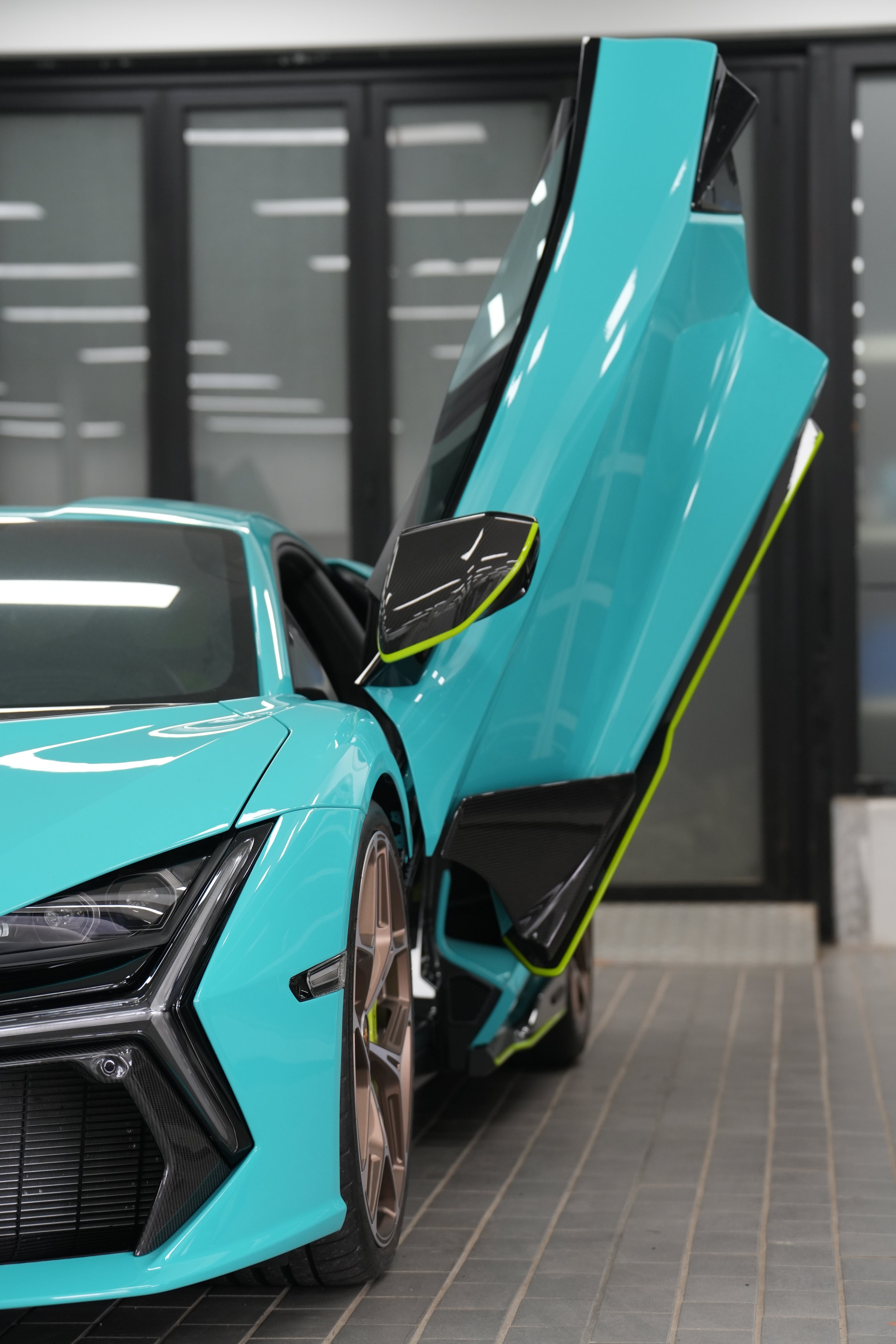 Lamborghini Revuelto 2024-ON with Aftermarket Parts - OEM Style Replacement Mirror Caps Dry Pre-preg Carbon Fiber from Aero Republic
