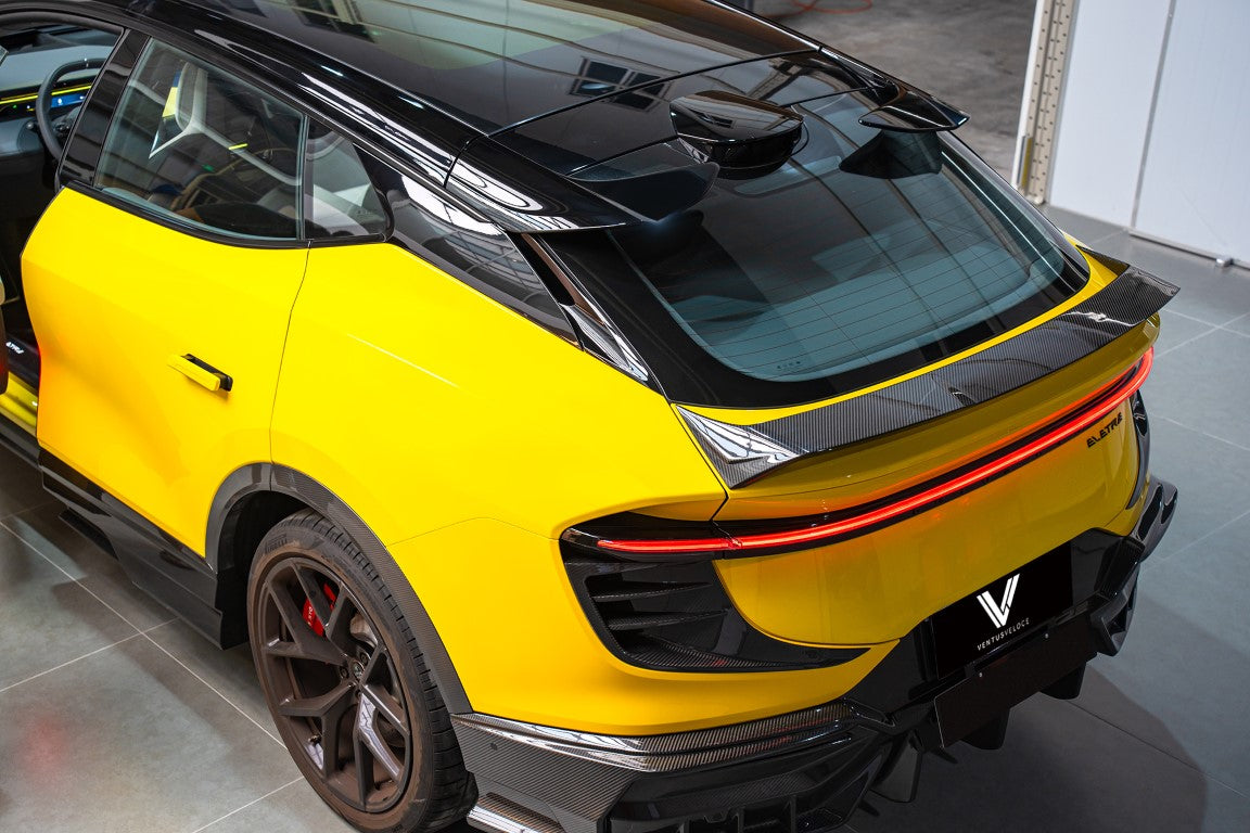 Lotus Eletre 2023 2024 with Aftermarket Parts - PK Style Rear Diffuser Pre-preg Carbon Fiber from Ventus Veloce