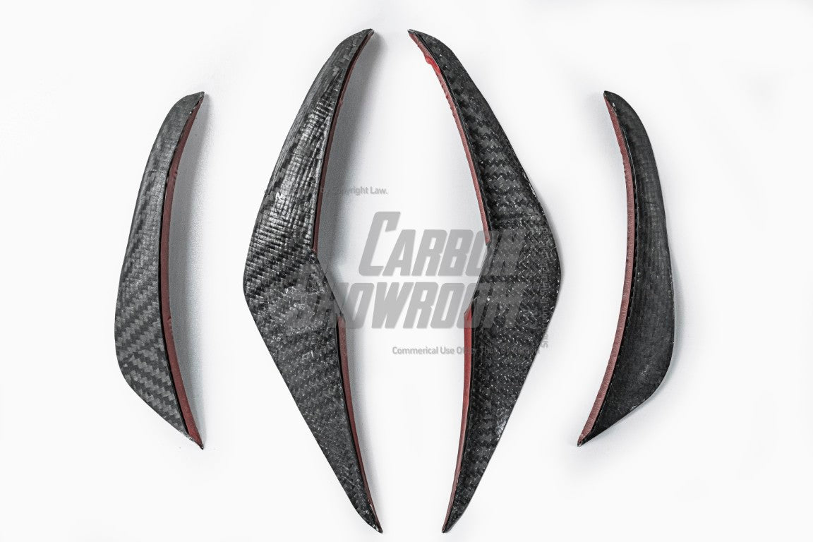Lotus Emira 3.6 V6 2.0 Four-cylinder 2022-ON with Aftermarket Parts - AE Front Canards?Carbon Fiber from ArmorExtend
