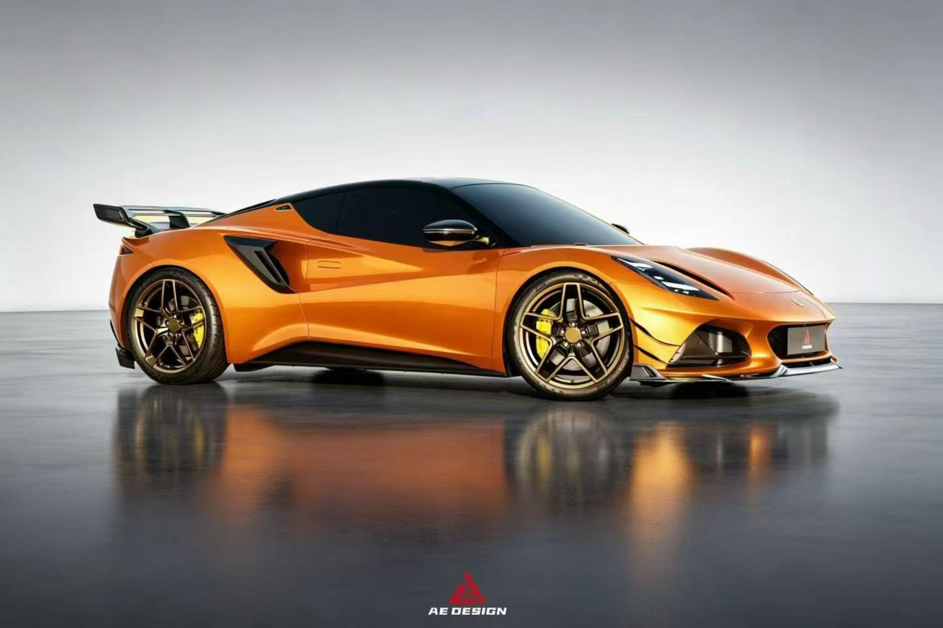 Lotus Emira 3.6 V6 2.0 Four-cylinder 2022-ON with Aftermarket Parts - ART Side Skirts Dry Pre-preg Carbon Fiber from ArmorExtend