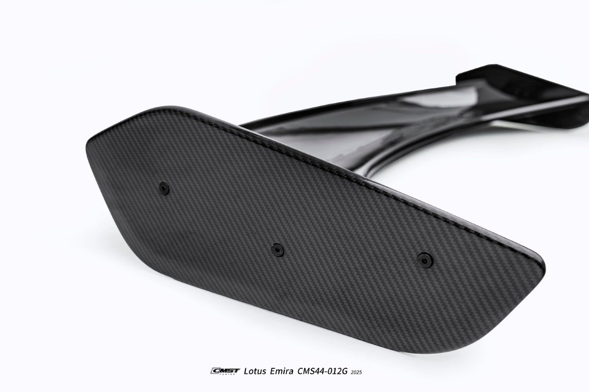 Lotus Emira 3.6 V6 2.0 Four-cylinder 2022-ON with Aftermarket Parts - V3 Rear Spoiler Dry Pre-preg Carbon Fiber / FRP