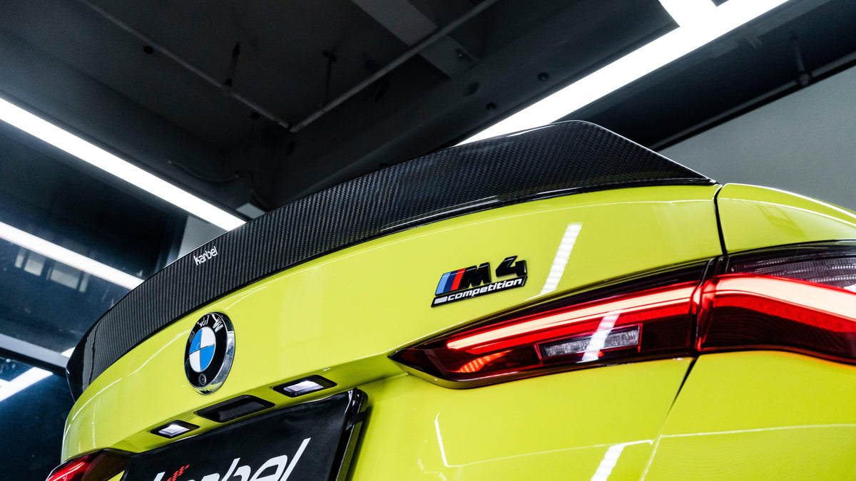 BMW M4 G82 2021-ON 4 Series G22 430i M440i 2020-ON with Aftermarket Parts - Carbon Fiber Rear Wing & Spoiler from Karbel Carbon