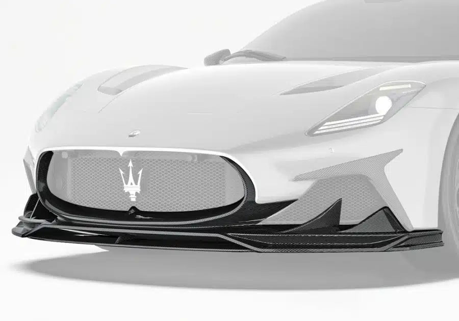 Maserati MC20 2022-ON with Aftermarket Parts - Front Lip Dry Pre-preg Carbon Fiber from Ventus Veloce