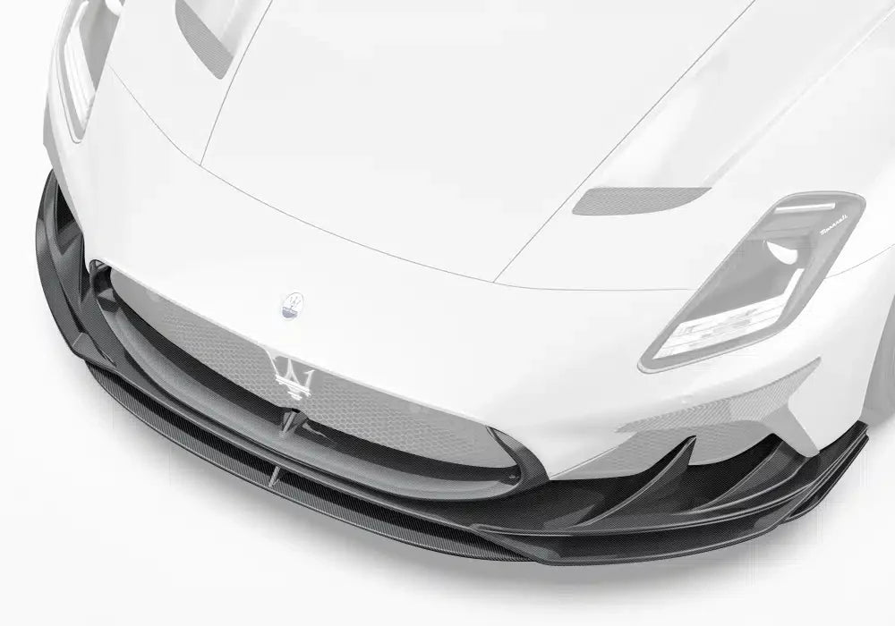 Maserati MC20 2022-ON with Aftermarket Parts - Front Lip Dry Pre-preg Carbon Fiber from Ventus Veloce