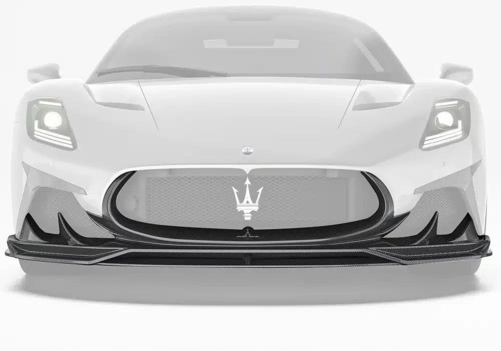 Maserati MC20 2022-ON with Aftermarket Parts - Front Lip Dry Pre-preg Carbon Fiber from Ventus Veloce