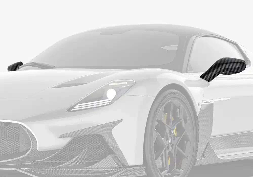Maserati MC20 2022-ON with Aftermarket Parts - Mirror Caps Dry Pre-preg Carbon Fiber from Aero Republic