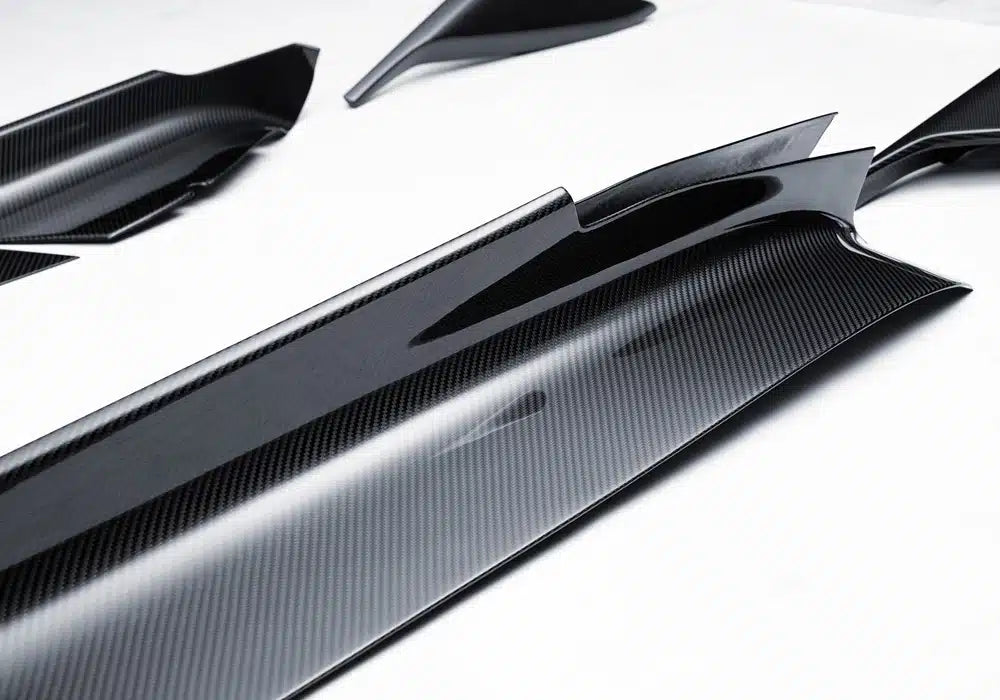 Maserati MC20 2022-ON with Aftermarket Parts - OEM Replacement Style Side Skirts Dry Pre-preg Carbon Fiber from Aero Republic