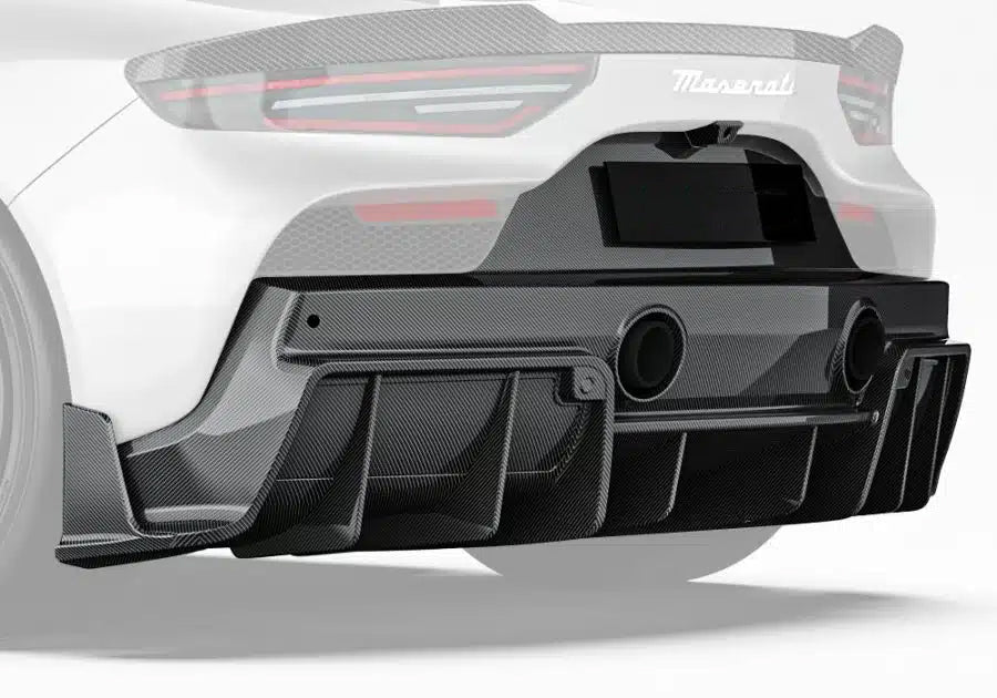 Maserati MC20 2022-ON with Aftermarket Parts - Rear Diffuser Dry Pre-preg Carbon Fiber from Ventus Veloce