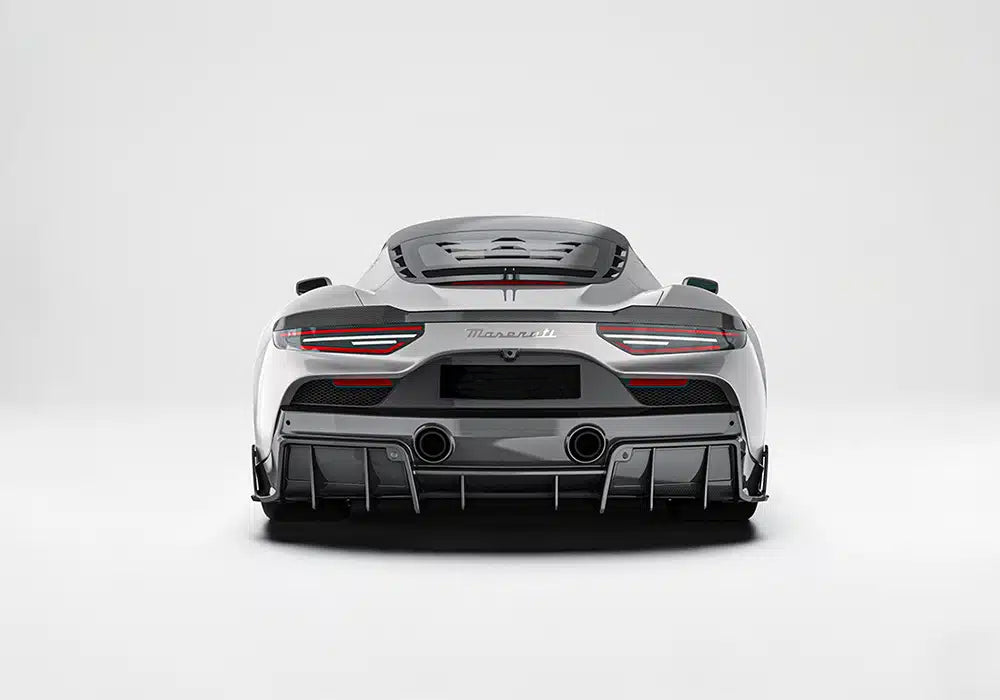 Maserati MC20 2022-ON with Aftermarket Parts - Rear Spoiler Dry Pre-preg Carbon Fiber from Ventus Veloce