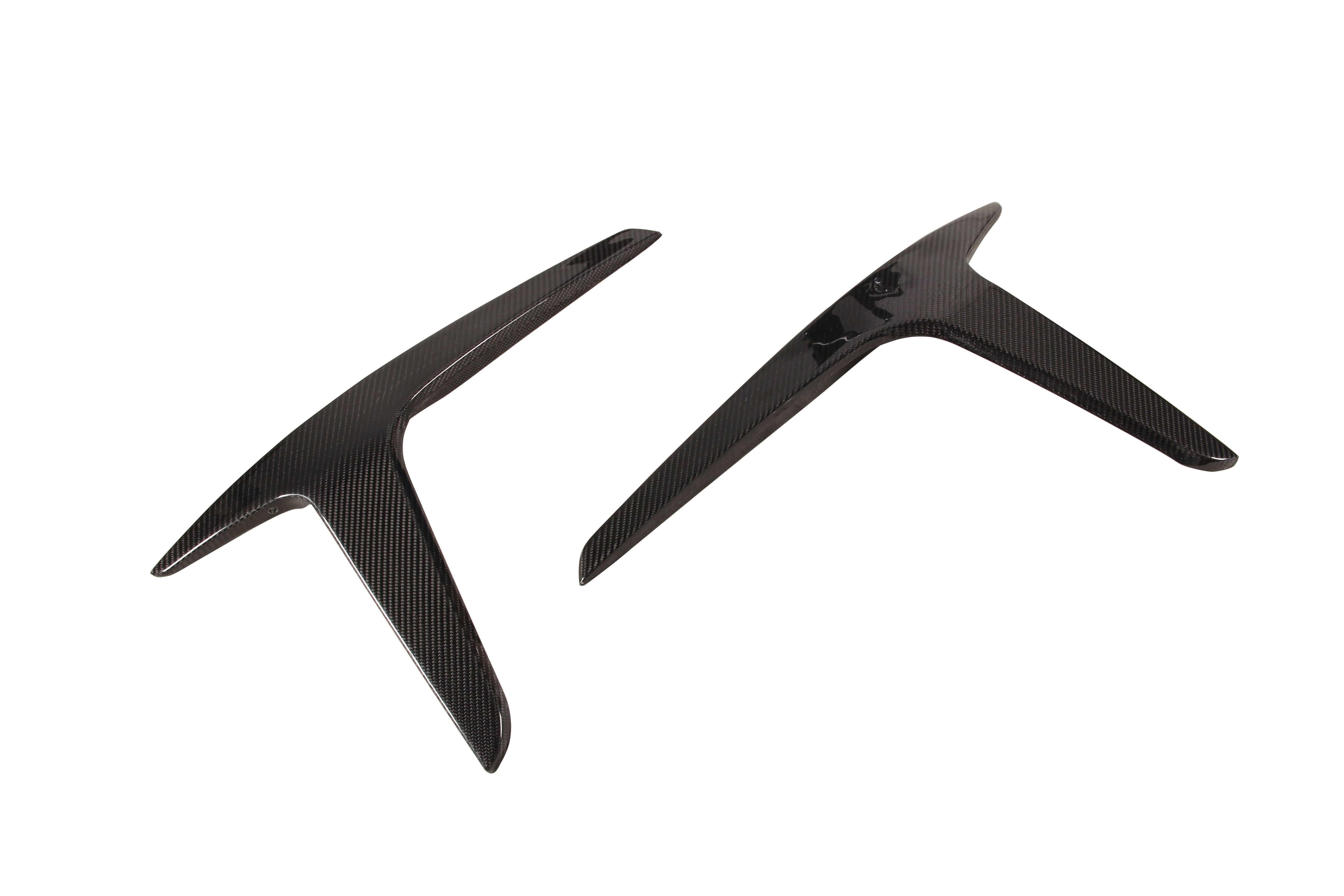 Maserati MC20 2022-ON with Aftermarket Parts - V2 Front Canards Dry Pre-preg Carbon Fiber from Ventus Veloce