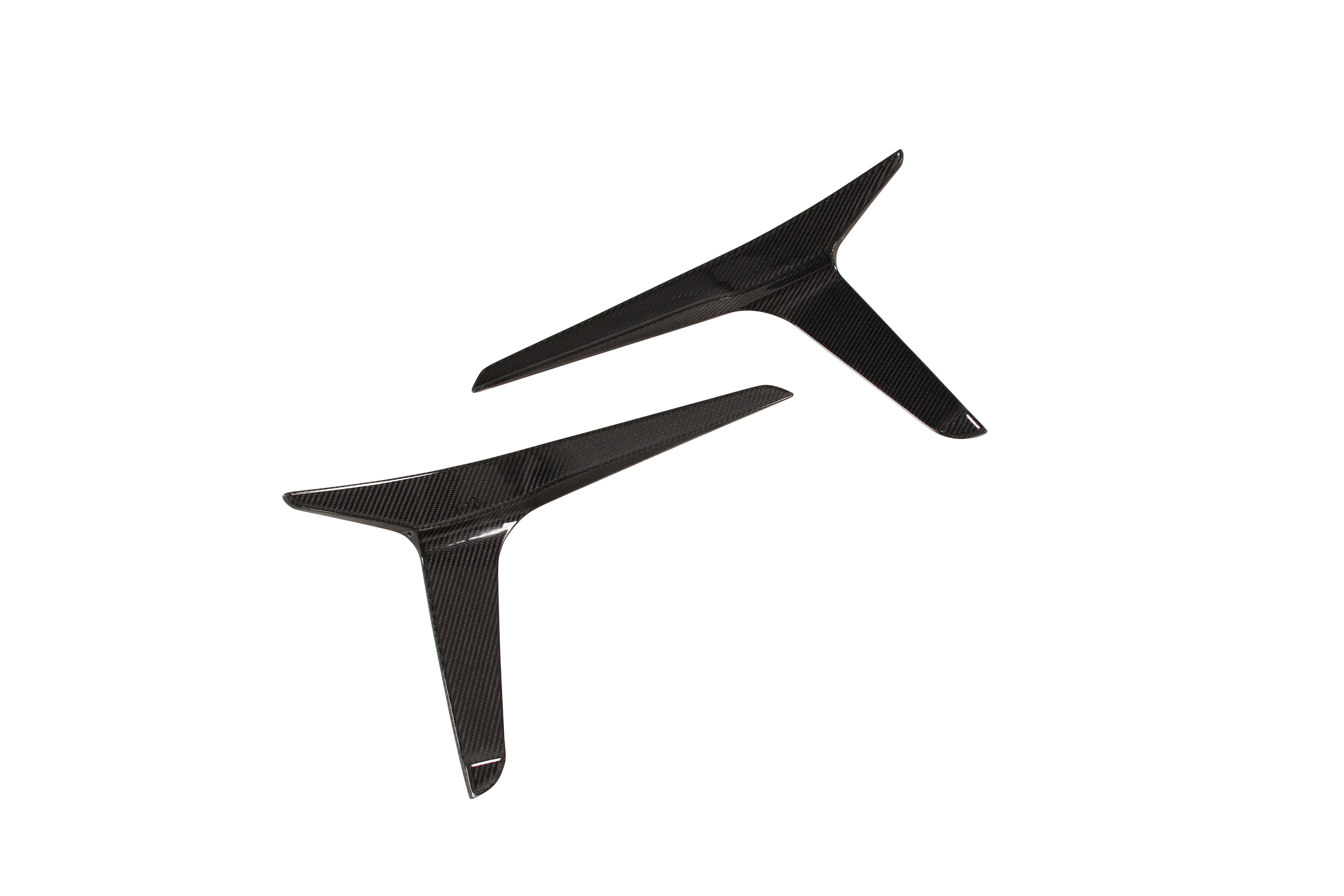 Maserati MC20 2022-ON with Aftermarket Parts - V2 Front Canards Dry Pre-preg Carbon Fiber from Ventus Veloce