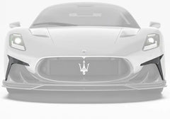 Maserati MC20 2022-ON with Aftermarket Parts - V2 Front Canards Dry Pre-preg Carbon Fiber from Ventus Veloce