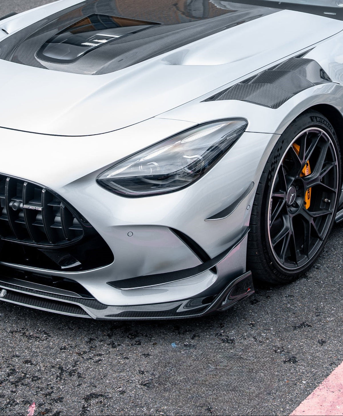 Mercedes Benz AMG GT63 SE Performance/Base C192 2025-ON with Aftermarket Parts - ART Front Canards Dry Pre-preg Carbon Fiber from ArmorExtend