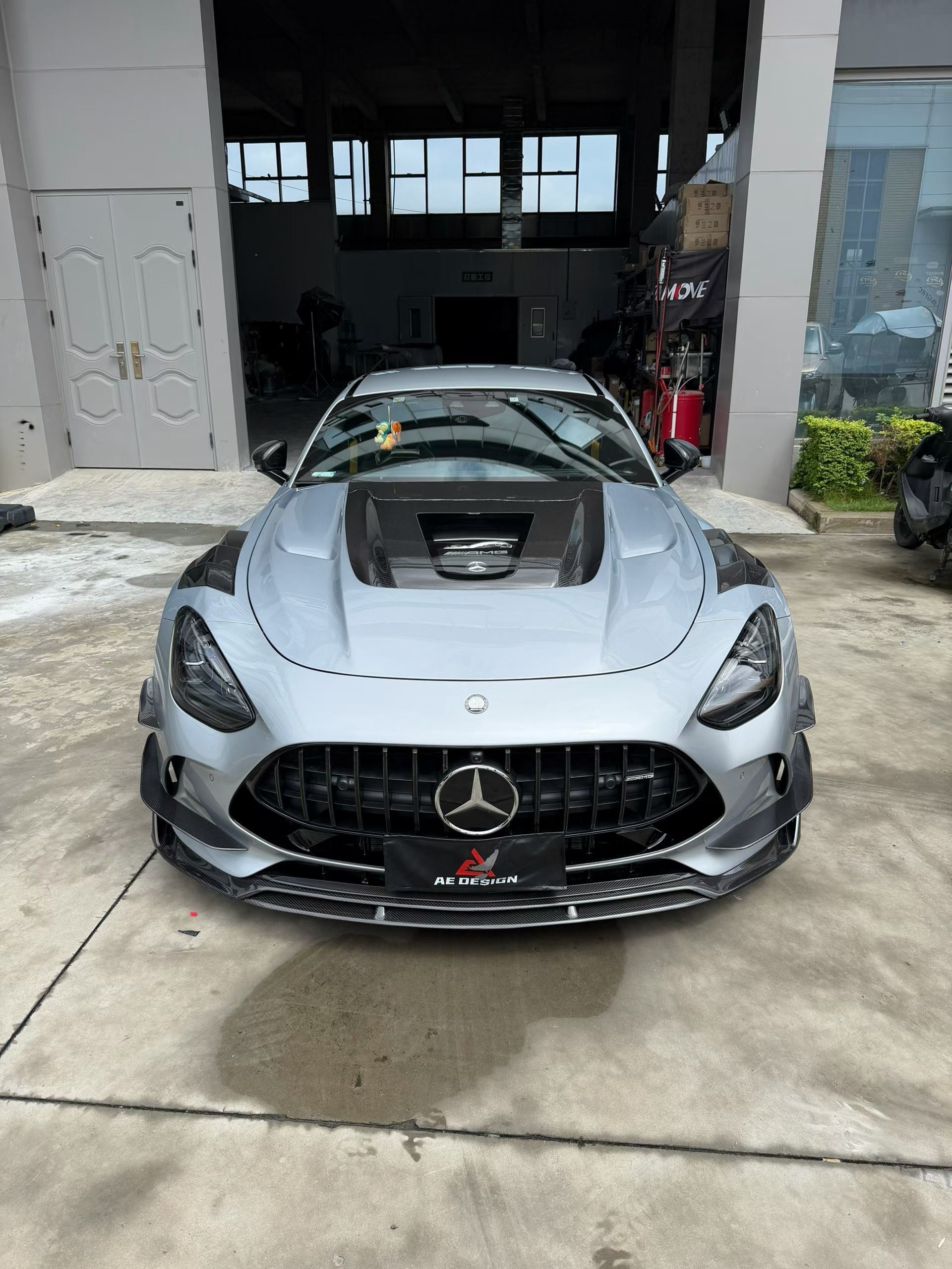 Mercedes Benz AMG GT63 SE Performance/Base C192 2025-ON with Aftermarket Parts - ART Front Lip Dry Pre-preg Carbon Fiber from ArmorExtend