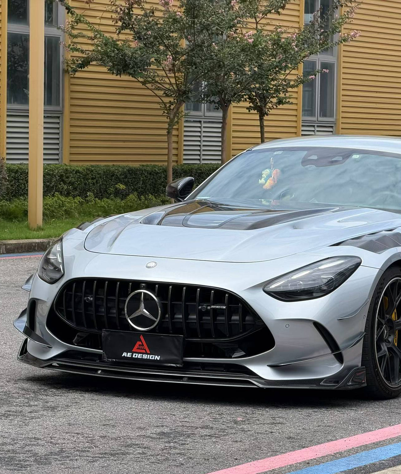Mercedes Benz AMG GT63 SE Performance/Base C192 2025-ON with Aftermarket Parts - ART Front Lip Dry Pre-preg Carbon Fiber from ArmorExtend