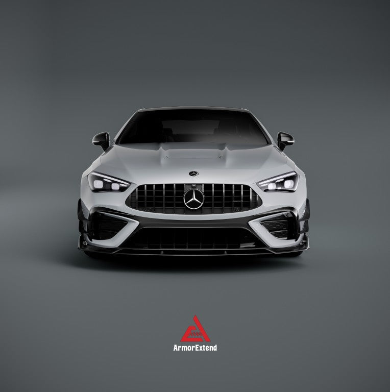 Mercedes Benz CLE-Class AMG CLE 53 C236 A236 2024-ON with Aftermarket Parts - AE Style Front Canards Dry Pre-preg Carbon Fiber from?ArmorExtend