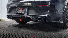 Mercedes Benz GLC43 AMG & GLC300 (with sport-package bumper, does not fit base model) W253 GLC & GLC Coupe 2020 2021 2022 2023 with Aftermarket Parts - AE Style Rear Diffuser & Canards?Carbon Fiber?from ArmorExtend