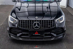 Mercedes Benz GLC43 AMG & GLC300 (with sport-package bumper, does not fit base model) W253 GLC & GLC Coupe 2020 2021 2022 2023 with Aftermarket Parts - AE Style Front Lip Pre-preg Carbon Fiber from ArmorExtend