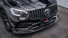 Mercedes Benz GLC43 AMG & GLC300 (with sport-package bumper, does not fit base model) W253 GLC & GLC Coupe 2020 2021 2022 2023 with Aftermarket Parts - AE Style Front Canards Carbon Fiber from ArmorExtend