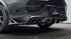 Mercedes Benz GLC43 AMG & GLC300 (with sport-package bumper, does not fit base model) W253 GLC & GLC Coupe 2020 2021 2022 2023 with Aftermarket Parts - AE Style Rear Diffuser & Canards?Carbon Fiber?from ArmorExtend