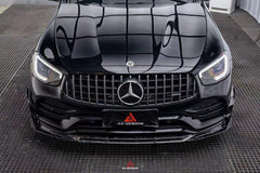 Mercedes Benz GLC43 AMG & GLC300 (with sport-package bumper, does not fit base model) W253 GLC & GLC Coupe 2020 2021 2022 2023 with Aftermarket Parts - AE Style Front Lip Pre-preg Carbon Fiber from ArmorExtend