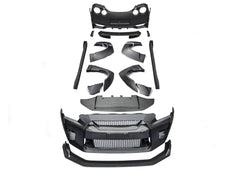 Nissan GTR Nismo Black Edition Track Eidtion Premium Base 2008-2016 (for installation on 2017-2024 vehicles, 2008-2016 hood is recommended) with Aftermarket Parts - Stage 1 Style Front Bumper & Lip (Undertray & DRL included) Carbon Fiber / FRP from CMST Tuning