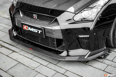 Nissan GTR Nismo Black Edition Track Eidtion Premium Base 2008-2016 (for installation on 2017-2024 vehicles, 2008-2016 hood is recommended) with Aftermarket Parts - Stage 1 Style Front Bumper & Lip (Undertray & DRL included) Carbon Fiber / FRP from CMST Tuning