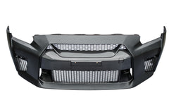 Nissan GTR Nismo Black Edition Track Eidtion Premium Base 2008-2016 (for installation on 2017-2024 vehicles, 2008-2016 hood is recommended) with Aftermarket Parts - Stage 1 Style Front Bumper & Lip (Undertray & DRL included) Carbon Fiber / FRP from CMST Tuning