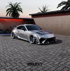 Subaru BRZ ZD8 2022-ON & Toyota GR86 ZN8 2022-ON with Aftermarket Parts - PROJECT WIDEBODY Front Bumper Carbon Fiber / FRP from CMST Tuning