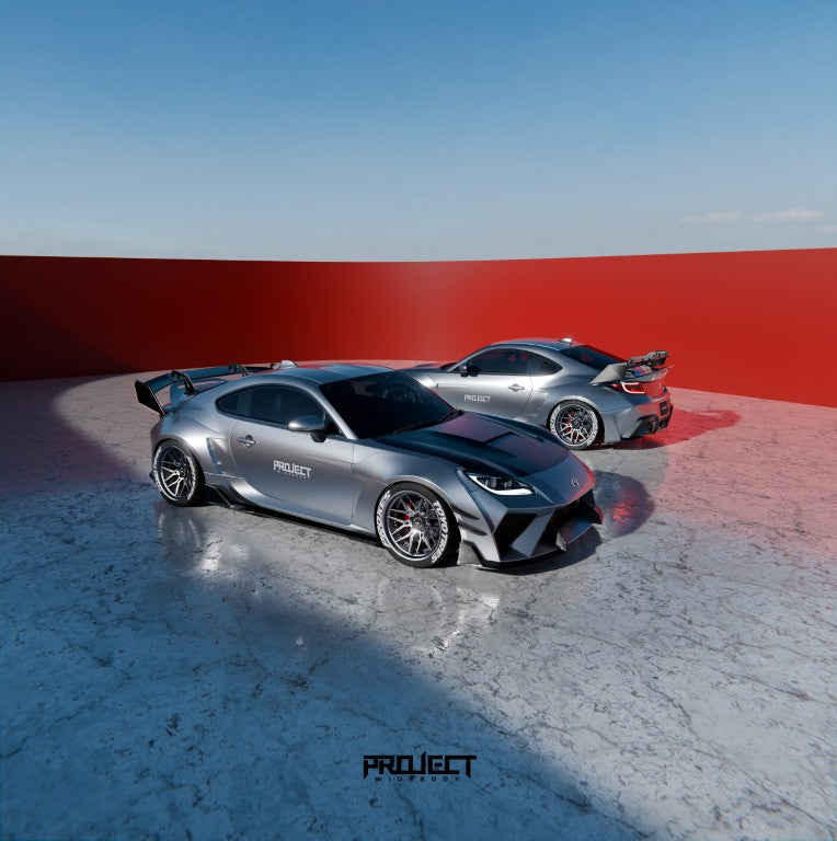 Subaru BRZ ZD8 & Toyota GR86 ZN8 2022-ON with Aftermarket Parts - PROJECT WIDEBODY Front Lip Carbon Fiber / FRP from CMST Tuning
