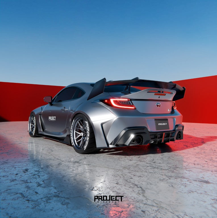 Subaru BRZ ZD8 2022-ON &  Toyota GR86 ZN8 2022-ON with Aftermarket Parts - PROJECT WIDEBODY Rear Bumper Valences Carbon Fiber / FRP from CMST Tuning