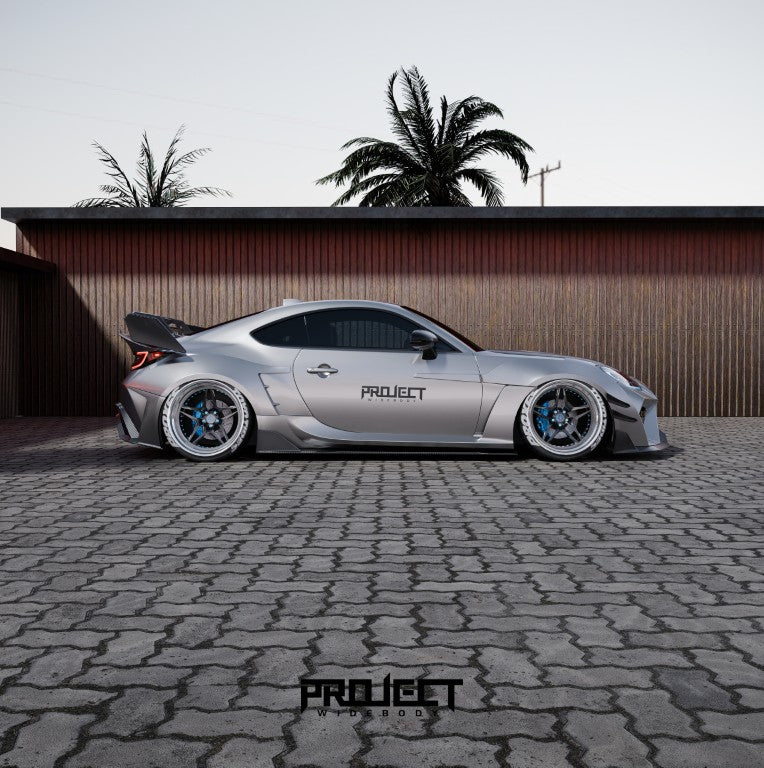 Subaru BRZ ZD8 2022-ON &  Toyota GR86 ZN8 2022-ON with Aftermarket Parts - PROJECT WIDEBODY Rear Bumper Valences Carbon Fiber / FRP from CMST Tuning