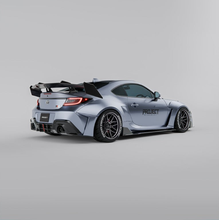 Subaru BRZ ZD8 2022-ON &  Toyota GR86 ZN8 2022-ON with Aftermarket Parts - PROJECT WIDEBODY Rear Diffuser Carbon Fiber / FRP from CMST Tuning