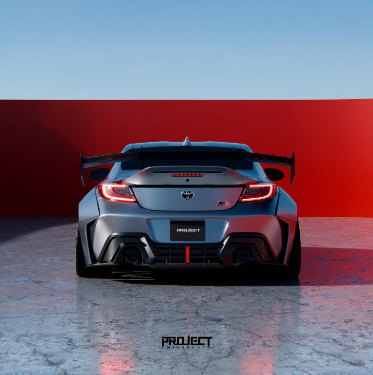Subaru BRZ ZD8 2022-ON & Toyota GR86 ZN8 2022-ON with Aftermarket Parts - PROJECT WIDEBODY V3 Rear Spoiler Wing Carbon Fiber / FRP from PROJECT WIDEBODY