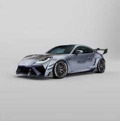 Subaru BRZ ZD8 2022-ON &  Toyota GR86 ZN8 2022-ON with Aftermarket Parts - PROJECT WIDEBODY Upper &amp; Lower Side Skirts Extensions Carbon Fiber / FRP from CMST Tuning