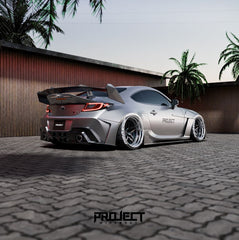 Subaru BRZ ZD8 2022-ON &  Toyota GR86 ZN8 2022-ON with Aftermarket Parts - PROJECT WIDEBODY Upper &amp; Lower Side Skirts Extensions Carbon Fiber / FRP from CMST Tuning