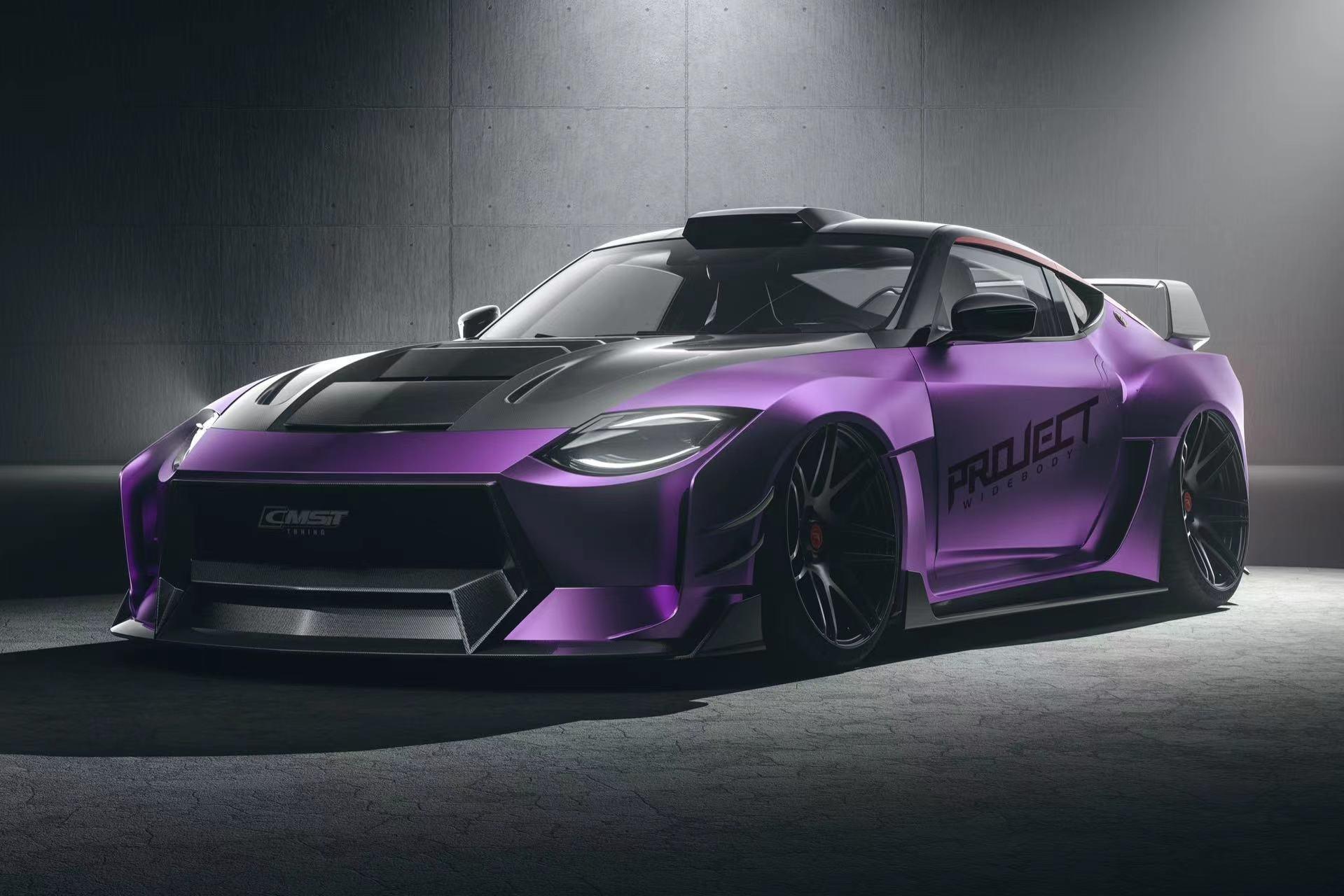 Nissan Z 400Z RZ34 Fairlady 2022-ON with Aftermarket Parts - Rear Flares and Fuel Door Carbon Fiber / FRP from PROJECT WIDEBODY