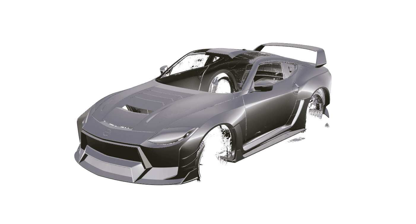 Nissan Z 400Z RZ34 Fairlady 2022-ON with Aftermarket Parts - Rear Flares and Fuel Door Carbon Fiber / FRP from PROJECT WIDEBODY