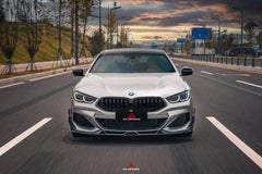 BMW 8 Series M850i 840i (With M-Package Bumper) G14 G15 G16 2018 2019 2020 2021 2022 2023 2024 with Aftermarket Parts - AE Style?Front Canards Carbon Fiber from?ArmorExtend 