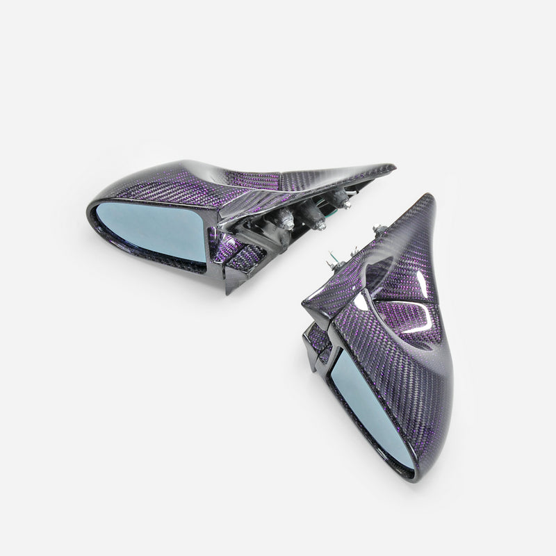 Nissan R32 Skyline GTR 1989 1990 1991 1992 1993 1994 & R32 Skyline GTS 1989 1990 1991 1992 1993 1994 with Aftermarket Parts - GND-R Style Mirror (Right Hand Drive Vehicle) Carbon Fiber / FRP from EPR USA