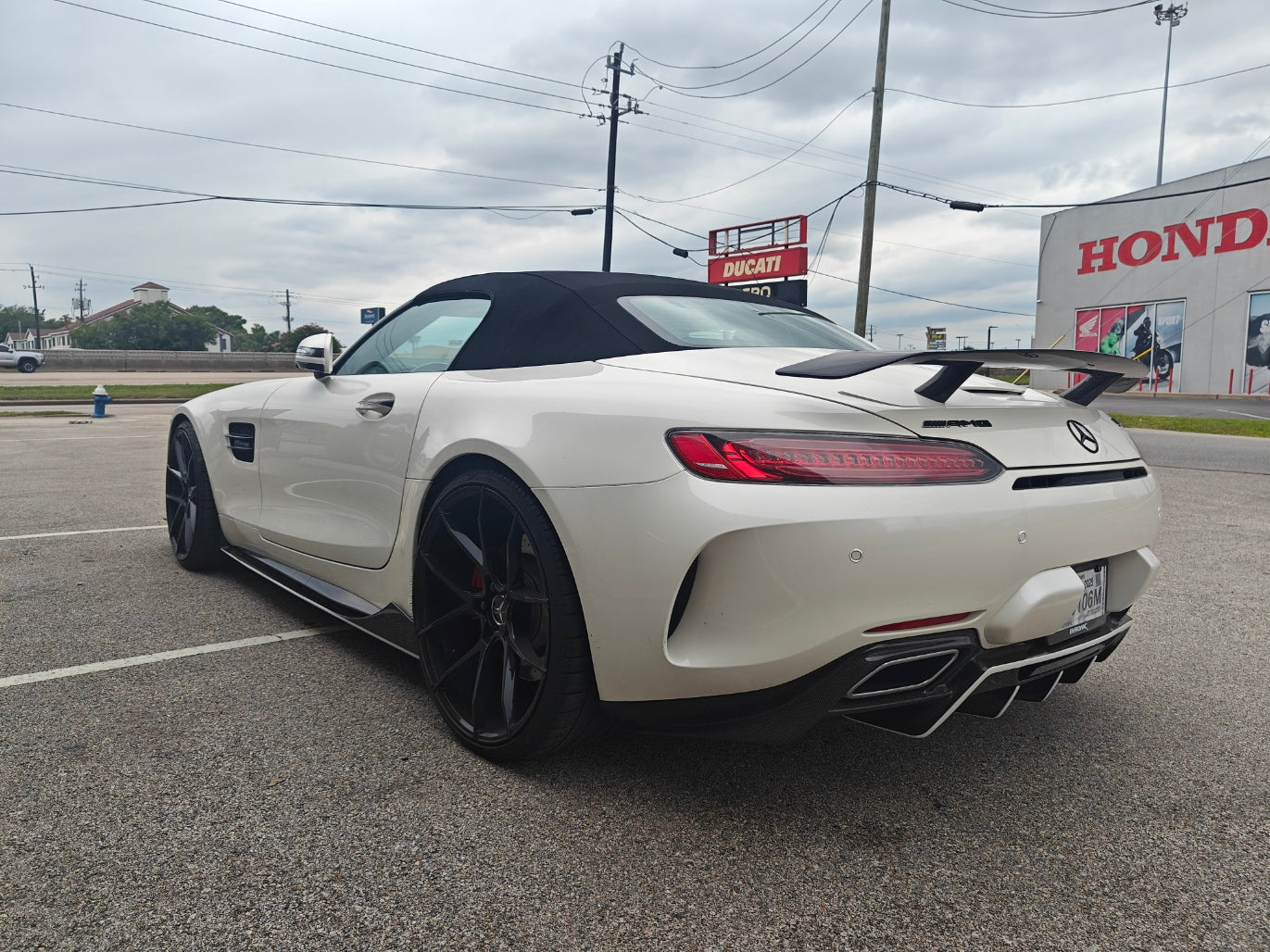 Mercedes Benz AMG GT GTS GTC C190 2016 2017 2018 2019 2020 2021 with Aftermarket Parts - Rear Wing Carbon Fiber / FRP from Paktechz